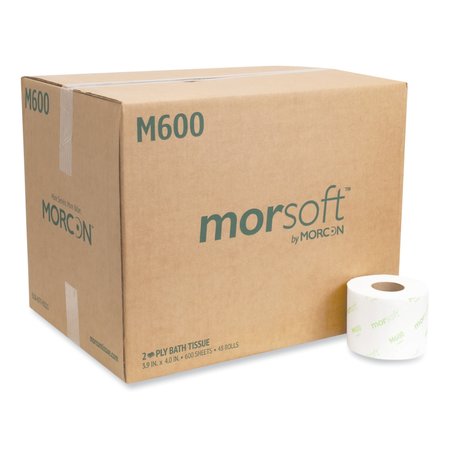Morcon Paper Morsoft, Standard, 600 Sheets, White, 48 PK MOR M600